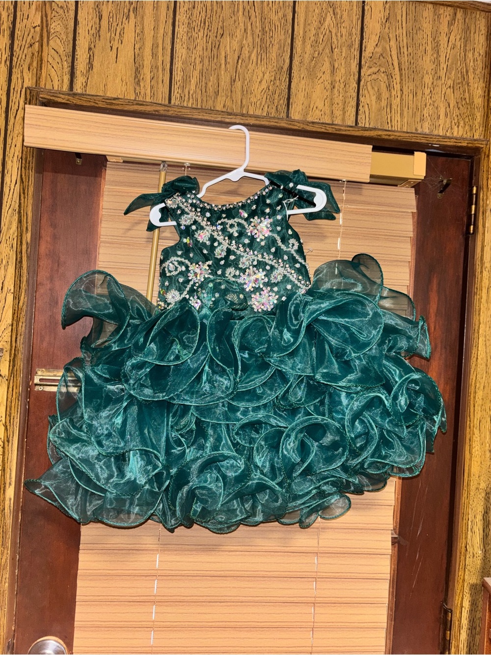 Girls Emerald Green Pageant Dress 3-4T